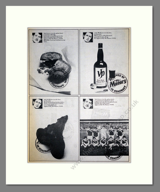 Motors (The) - Approved By The Motors. Vintage Advert 1978 (ref AD18701)