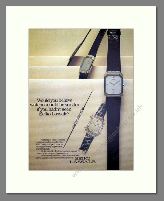 Seiko - Lassale. Vintage Advert 1983 (ref AD62204)