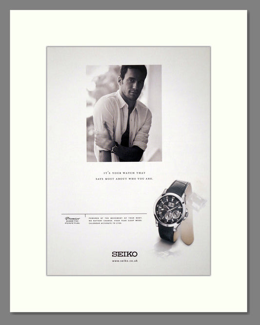 Seiko - Premier Kinetic Perpetual. Vintage Advert 2005 (ref AD62215)