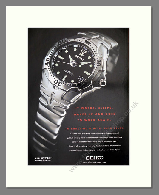 Seiko - Kinetic Auto Relay. Vintage Advert 1999 (ref AD62229)