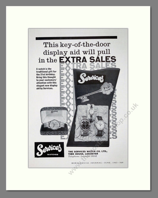 Services - 21st Birthday. Vintage Advert 1962 (ref AD62305)