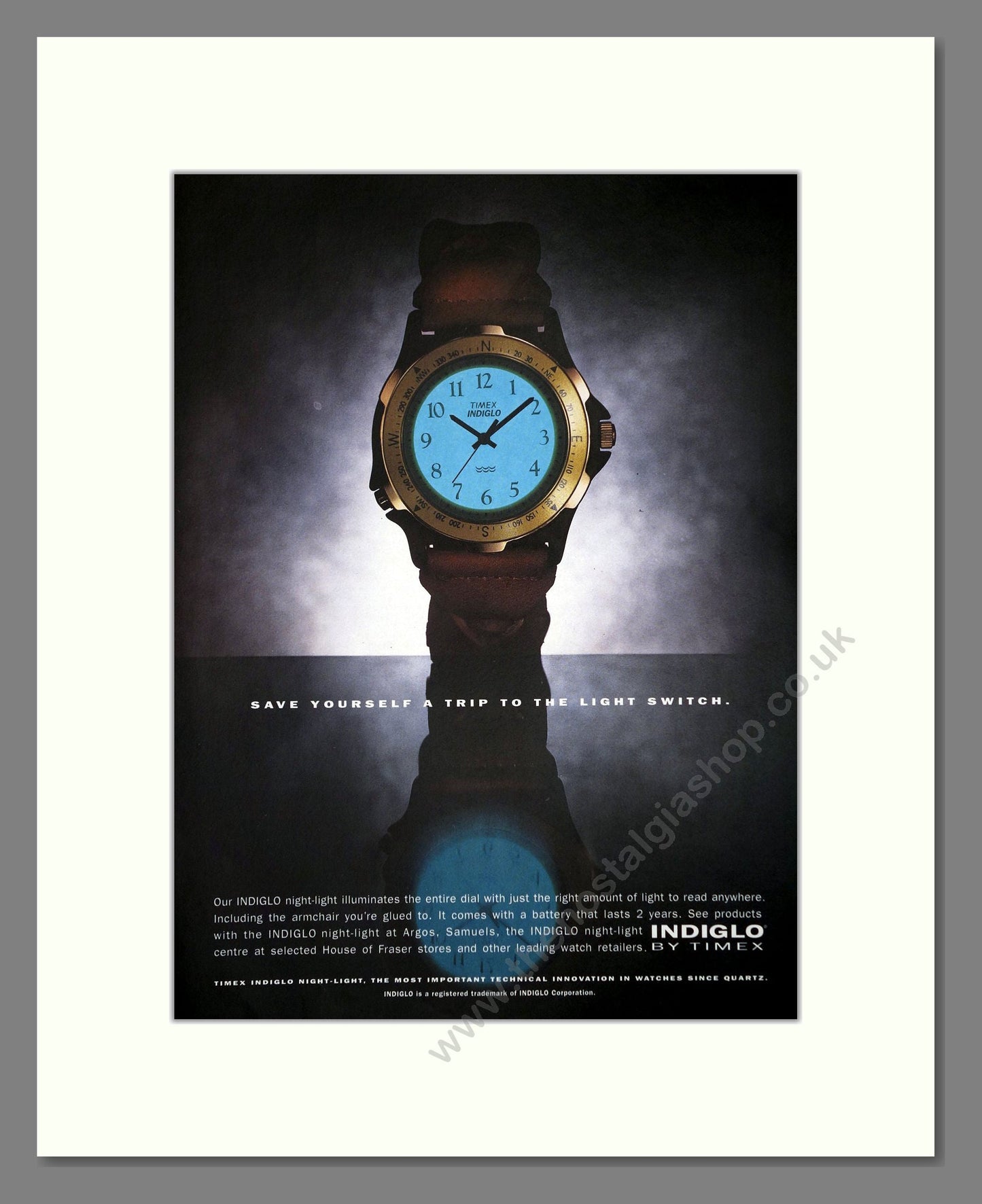 Timex - Indiglo. Vintage Advert 1994 (ref AD62309)