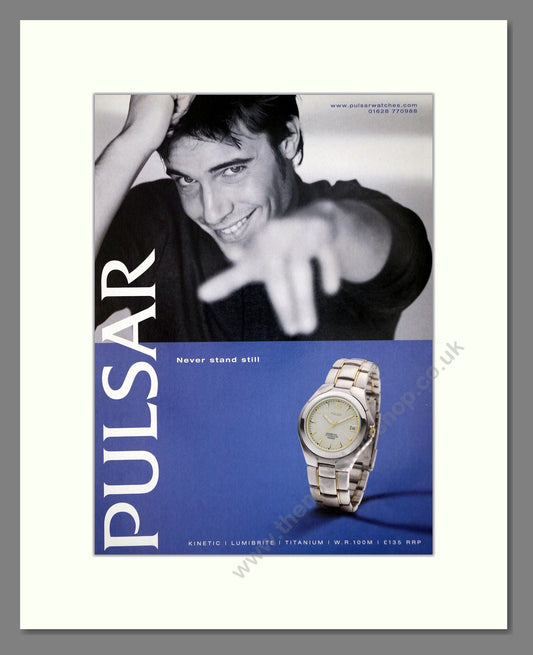 Pulsar - Kinetic / Lumibrite / Titanium. Vintage Advert 2001 (ref AD62392)