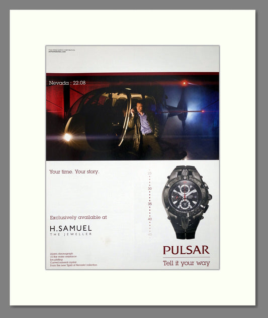 Pulsar - Alarm Chronograph. Vintage Advert 2008 (ref AD62393)
