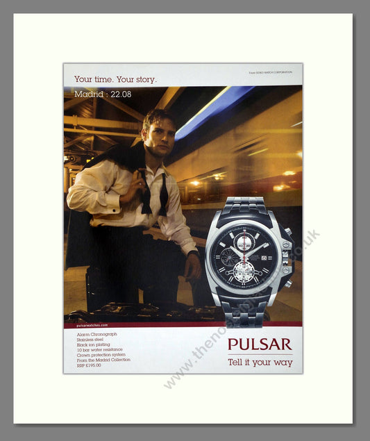 Pulsar - Alarm Chronograph. Vintage Advert 2010 (ref AD62394)
