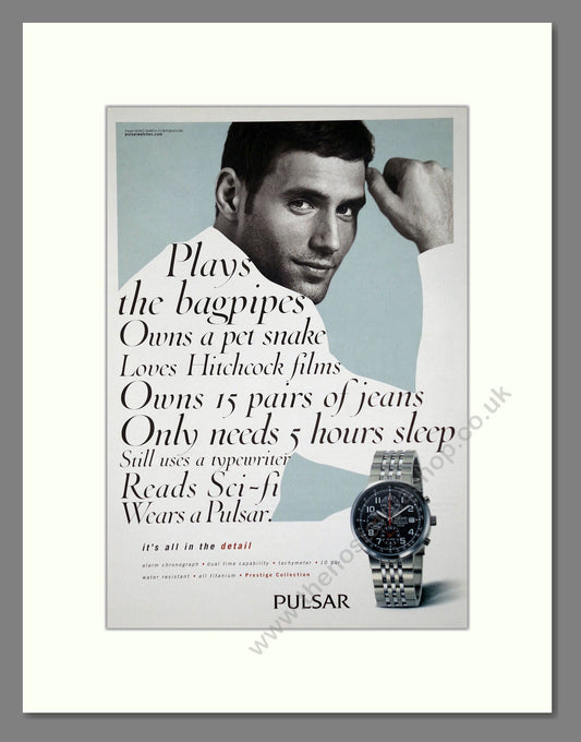 Pulsar - Alarm Chronograph. Vintage Advert 2004 (ref AD62395)