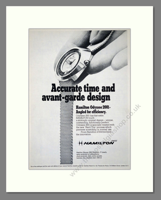 Hamilton - Odyssee 2001. Vintage Advert 1970 (ref AD62401)