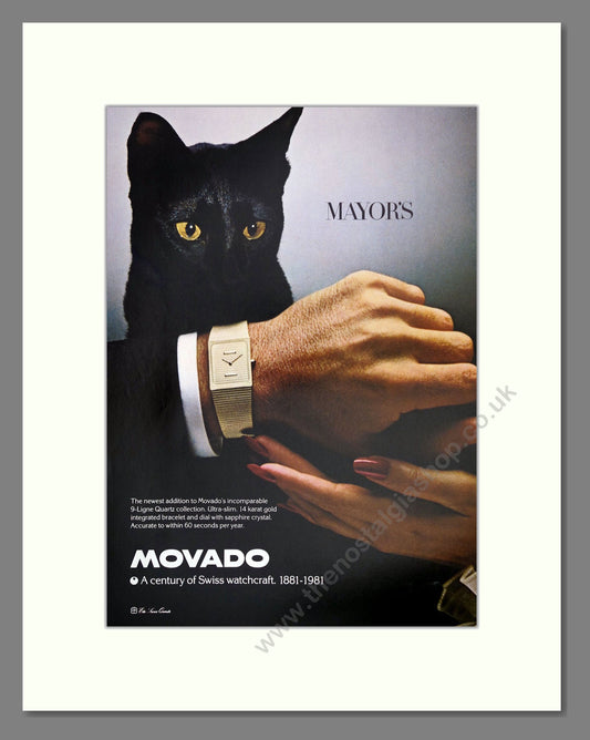Movado - Mayor's. Vintage Advert 1981 (ref AD62437)