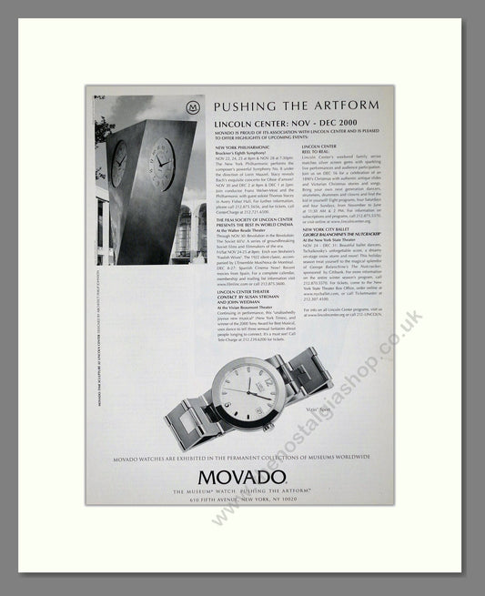 Movado - Museum Display. Vintage Advert 2000 (ref AD62447)