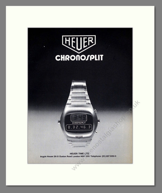 Heuer - Chronosplit. Vintage Advert 1976 (ref AD62557)