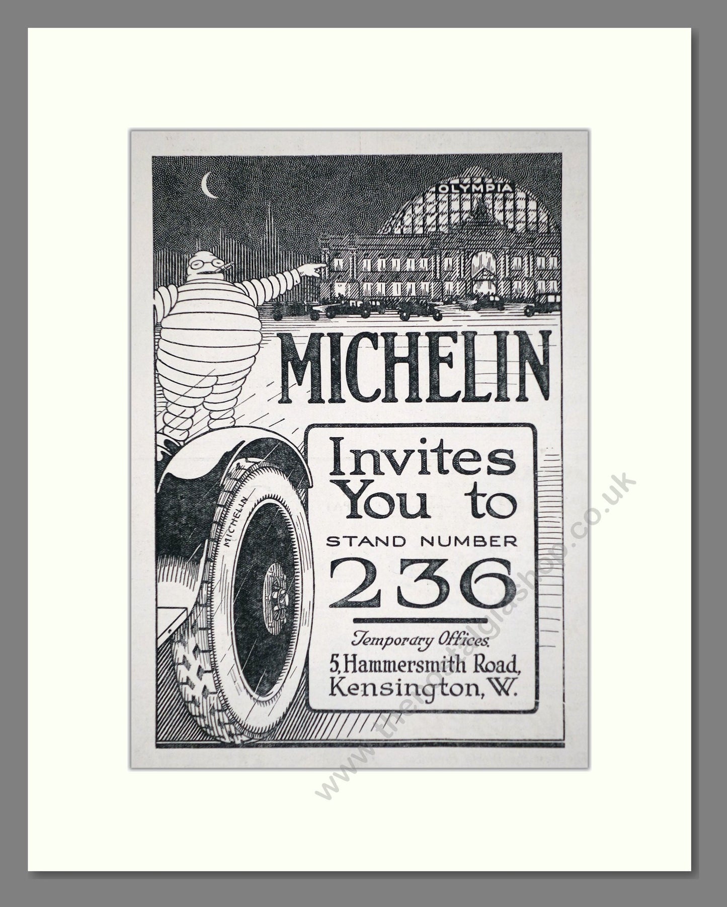 Michelin - Olympia Show. Vintage Advert 1920 (ref AD62599)