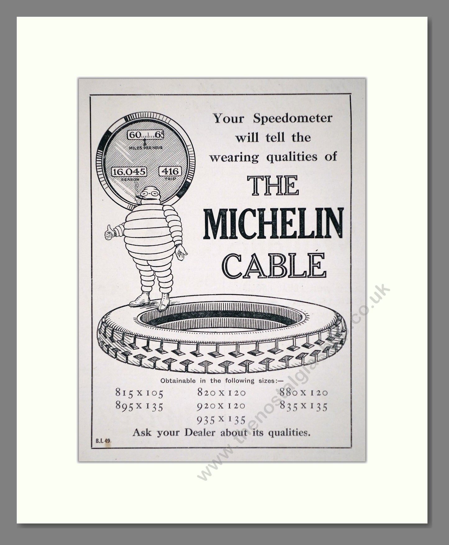 Michelin - Cable. Vintage Advert 1920 (ref AD62603)