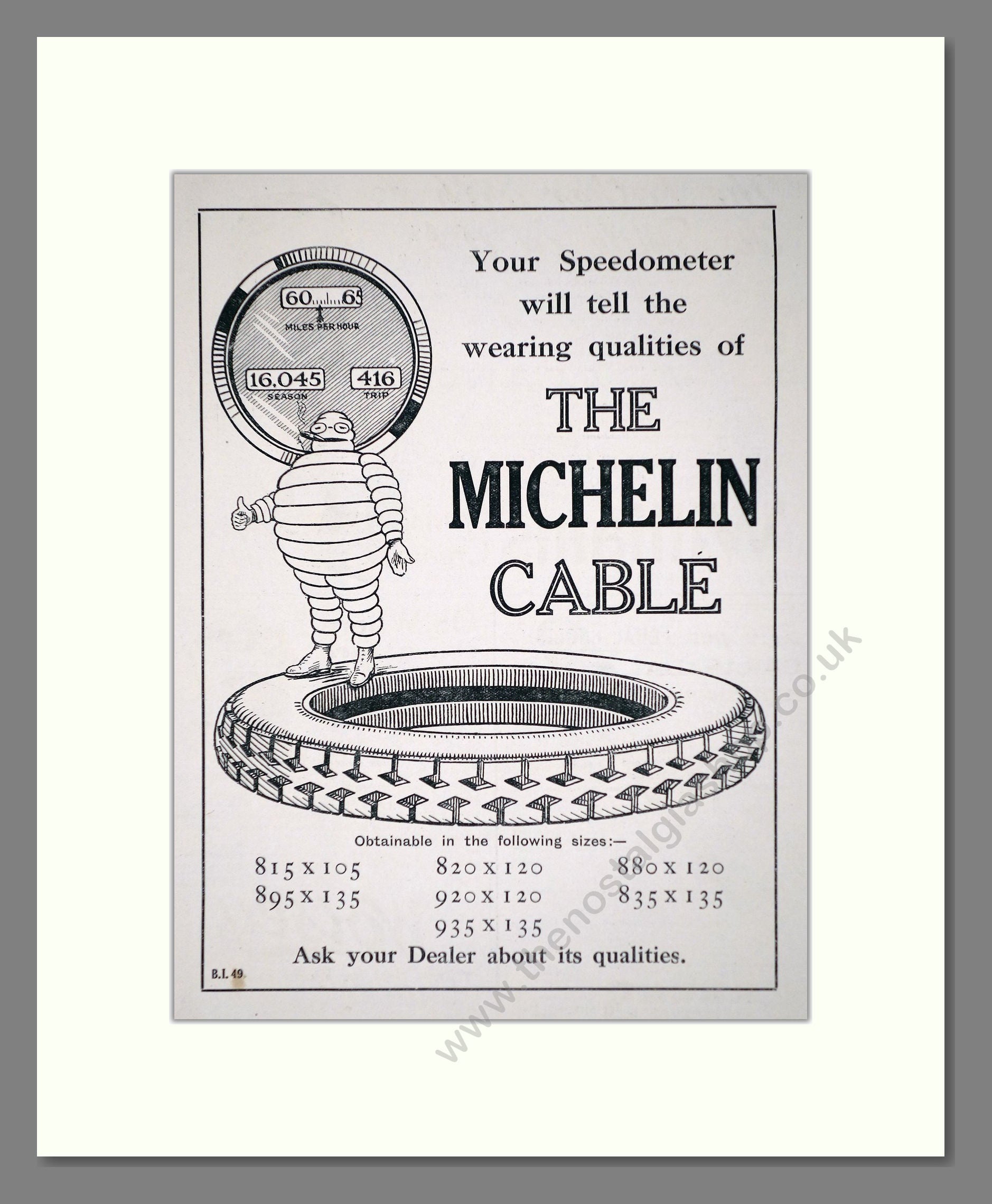 Michelin - Cable. Vintage Advert 1920 (ref AD62603)