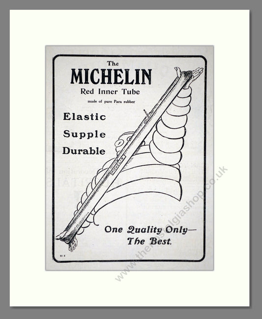 Michelin - Red Inner Tube. Vintage Advert 1919 (ref AD62616)