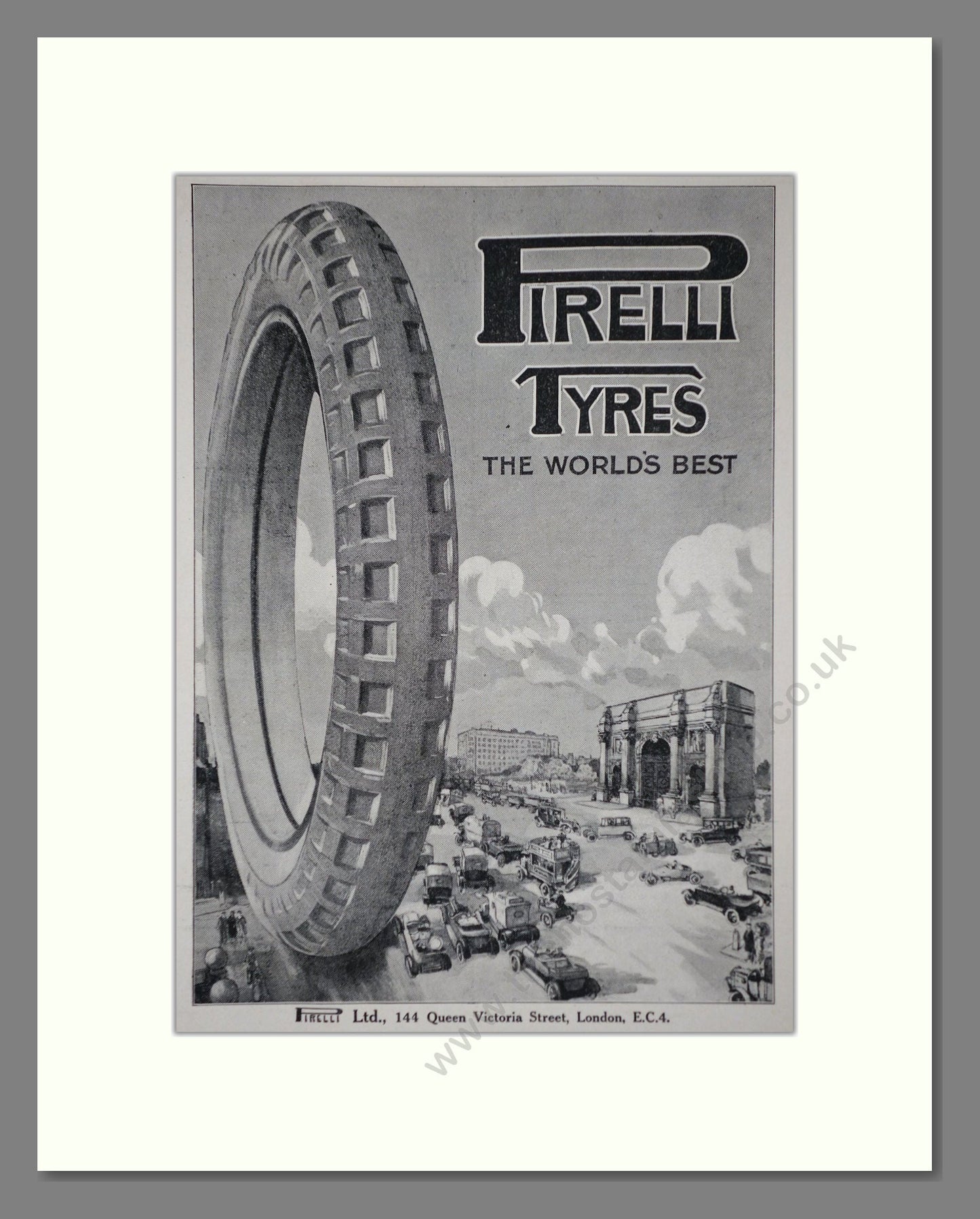 Pirelli - Worlds Best Tyres. Vintage Advert 1920 (ref AD62647)