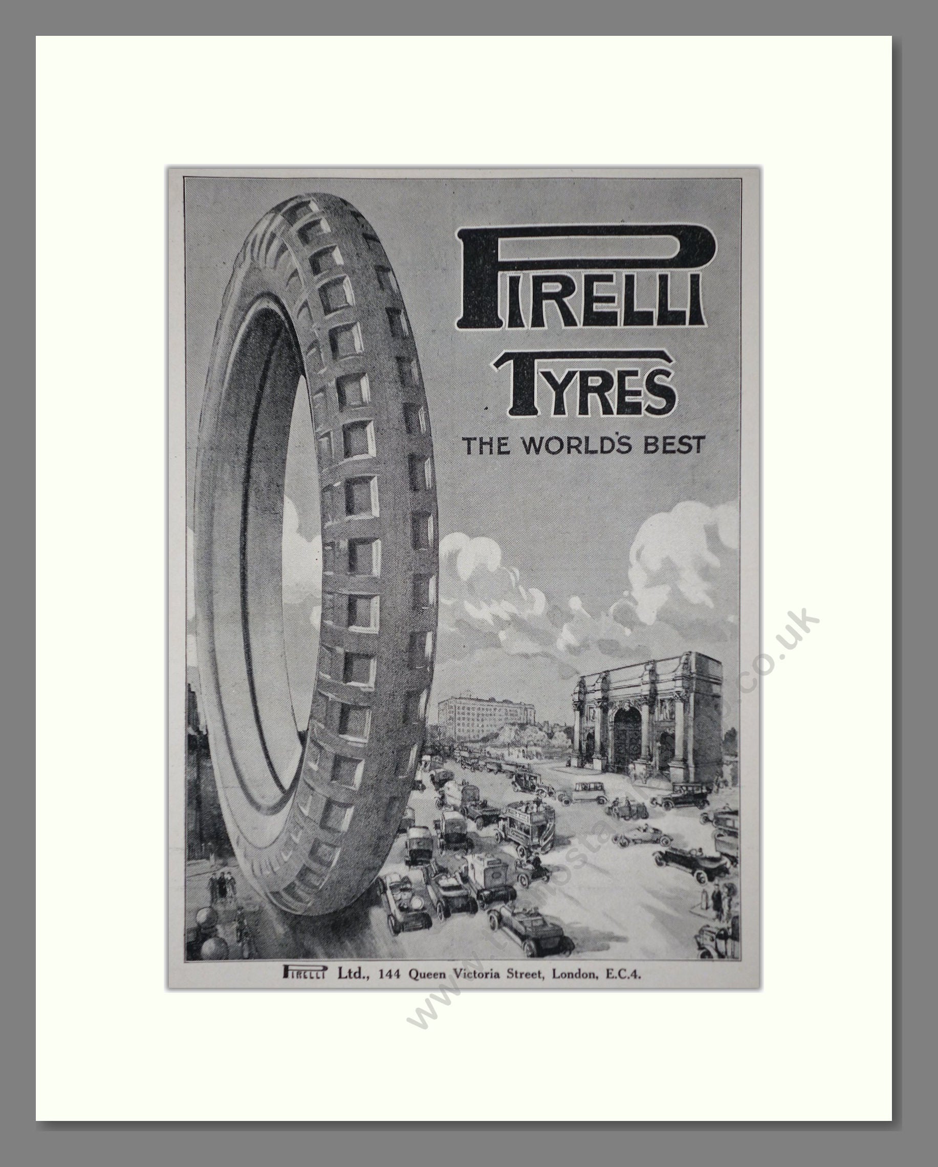Pirelli - Worlds Best Tyres. Vintage Advert 1920 (ref AD62647)
