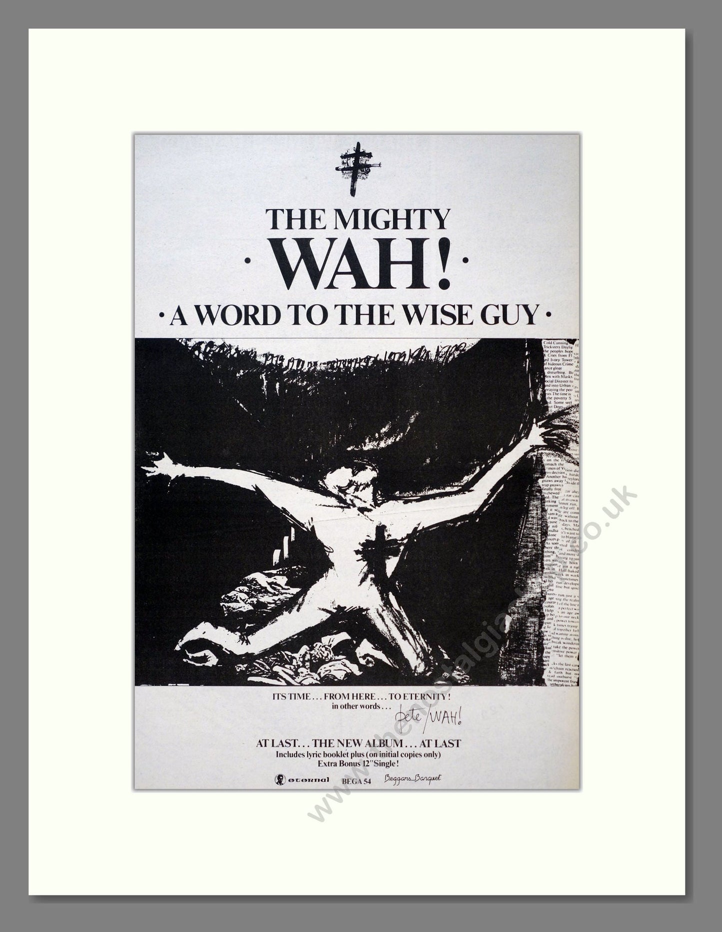 Mighty Wah (The) - A Word To The Wise Guy. Vintage Advert 1984 (ref AD18767)