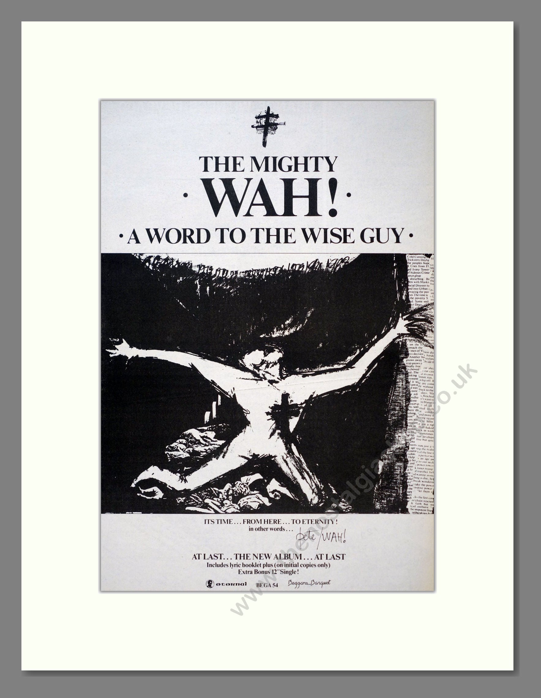 Mighty Wah (The) - A Word To The Wise Guy. Vintage Advert 1984 (ref AD18767)