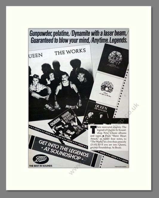 Queen - The Works. Vintage Advert 1984 (ref AD18776)
