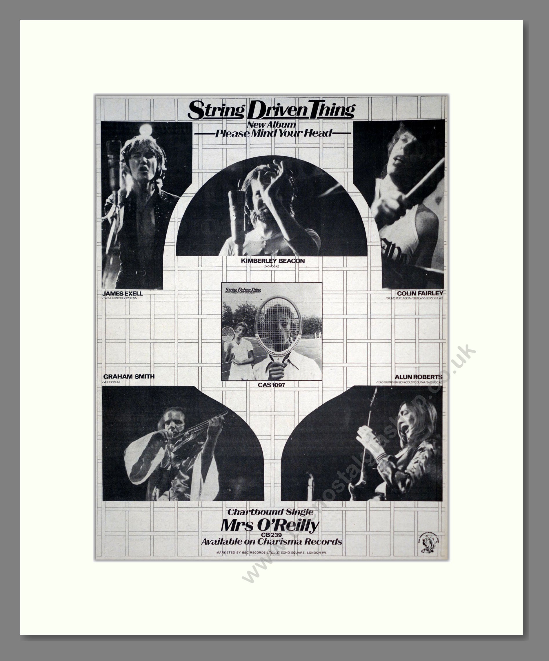 String Driven Thing - Please Mind Your Head. Vintage Advert 1974 (ref ...