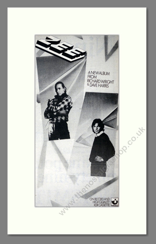 Richard Wright (Pink Floyd) Dave Harris - Zee. Vintage Advert 1984 (ref AD18884)