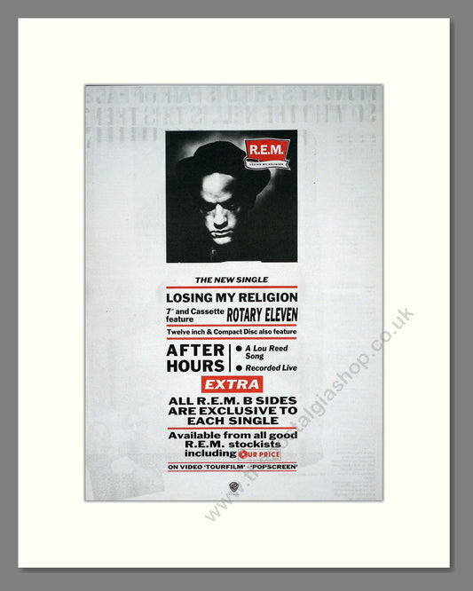 REM - Losing My Religion. Vintage Advert 1991 (ref AD18885)