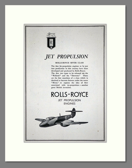 Rolls-Royce - Jet Propulsion Engines River Class. Vintage Advert 1945 (ref AD62687)