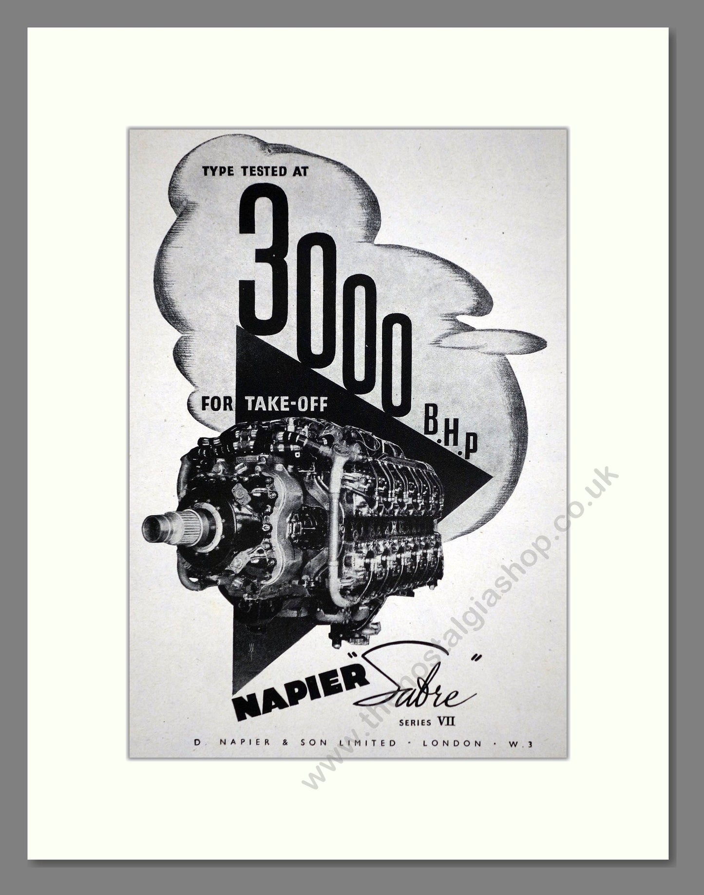 Napier - Sabre VII Engine. Vintage Advert 1946 (ref AD62694)