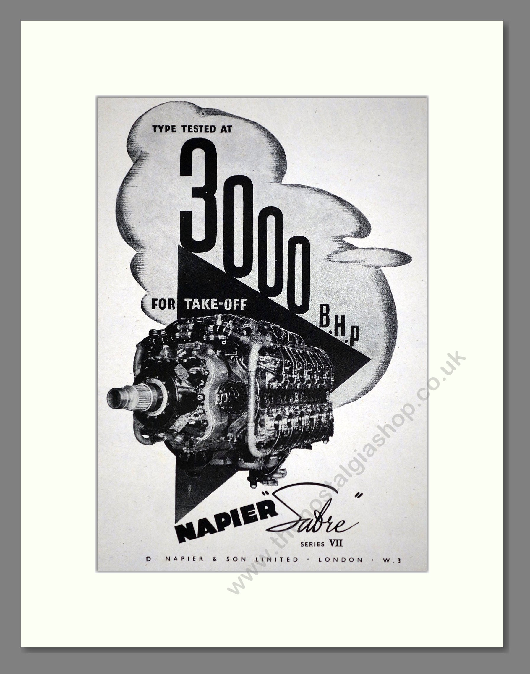 Napier - Sabre VII Engine. Vintage Advert 1946 (ref AD62694)