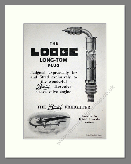 Lodge - Long Tom Plug. Vintage Advert 1946 (ref AD62695)