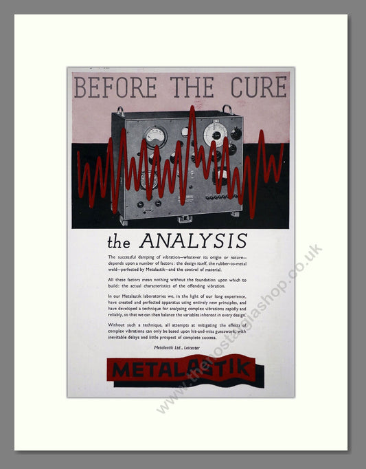 Metalastik - Analysing Equipment. Vintage Advert 1945 (ref AD62697)