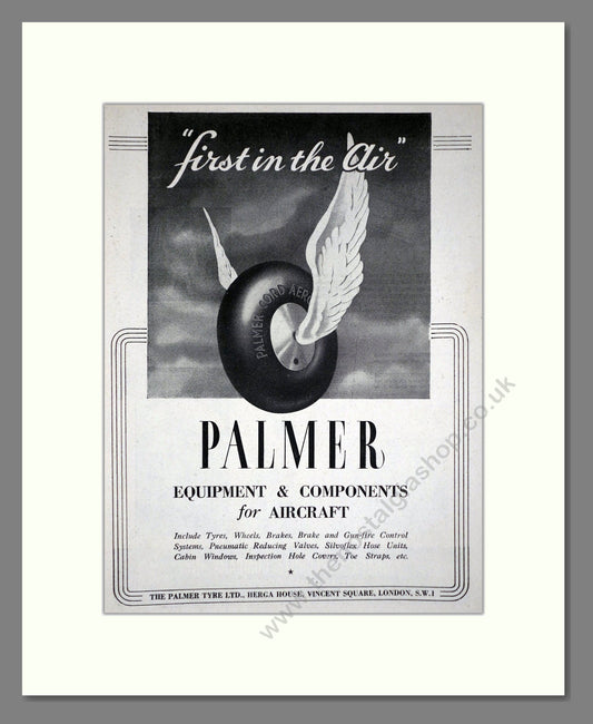 Palmer Equipment And Components - First In The Air. Vintage Advert 1944 (ref AD62710)