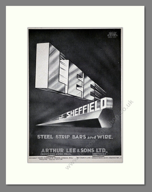 Lee Of Sheffield - Steel Strip. Vintage Advert 1945 (ref AD62724)