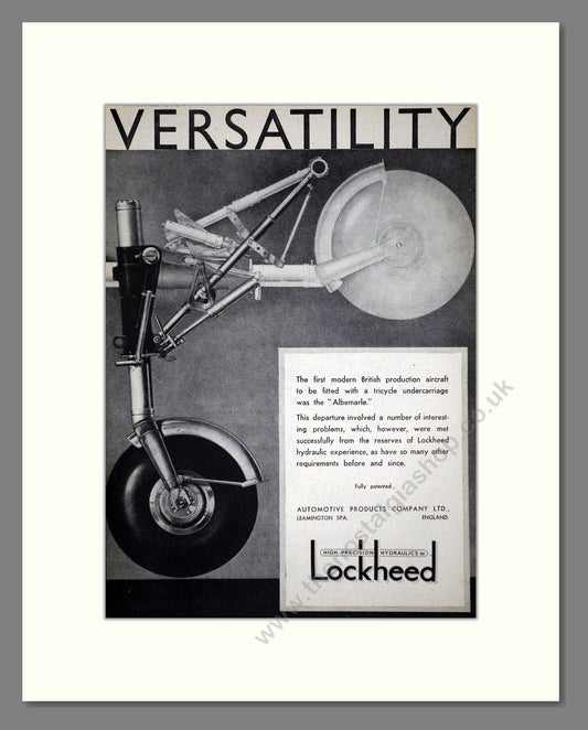 Lockheed - Tricycle Undercarriage. Vintage Advert 1945 (ref AD62730)