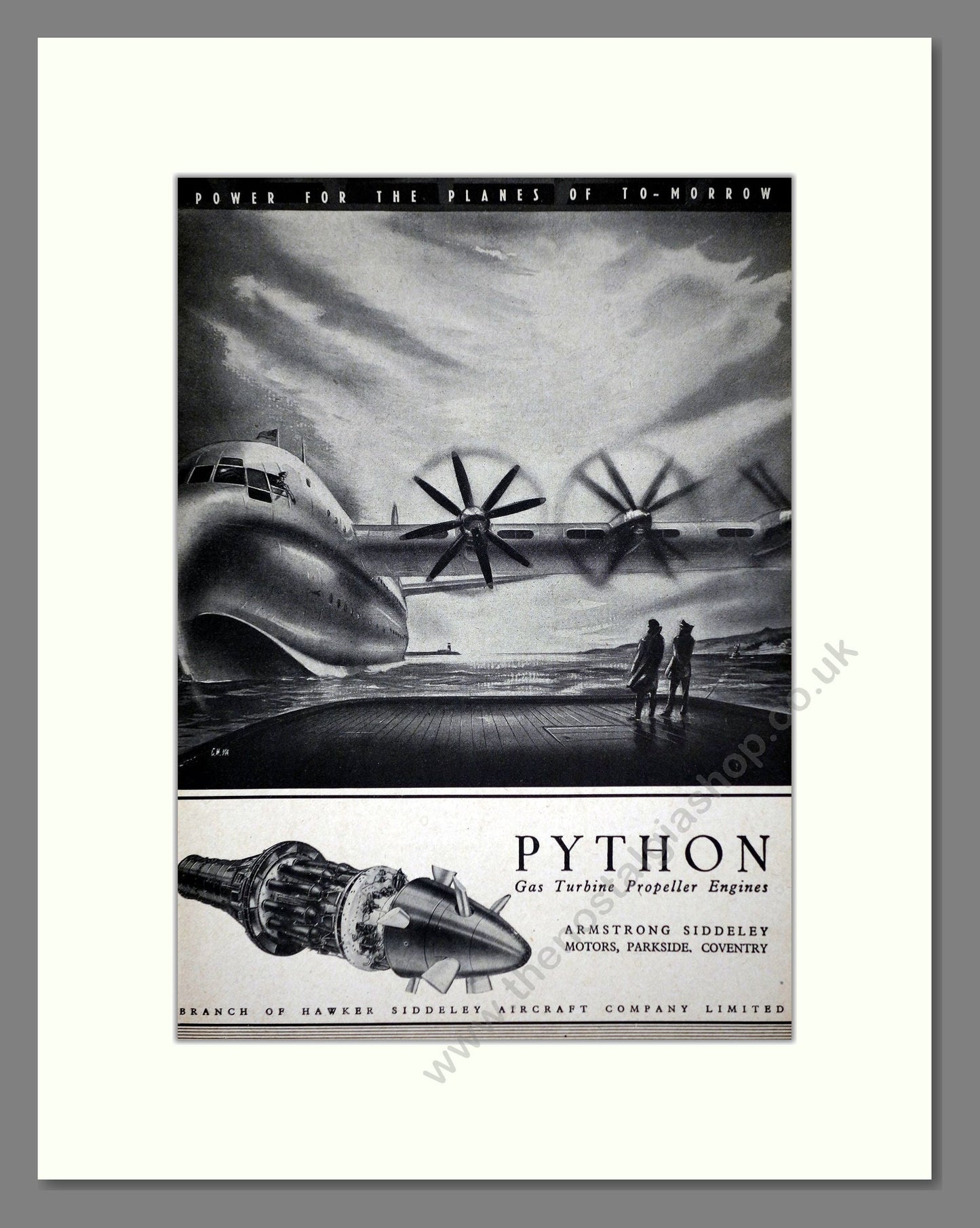 Armstrong Siddeley - Python Engine. Vintage Advert 1947 (ref AD62738)