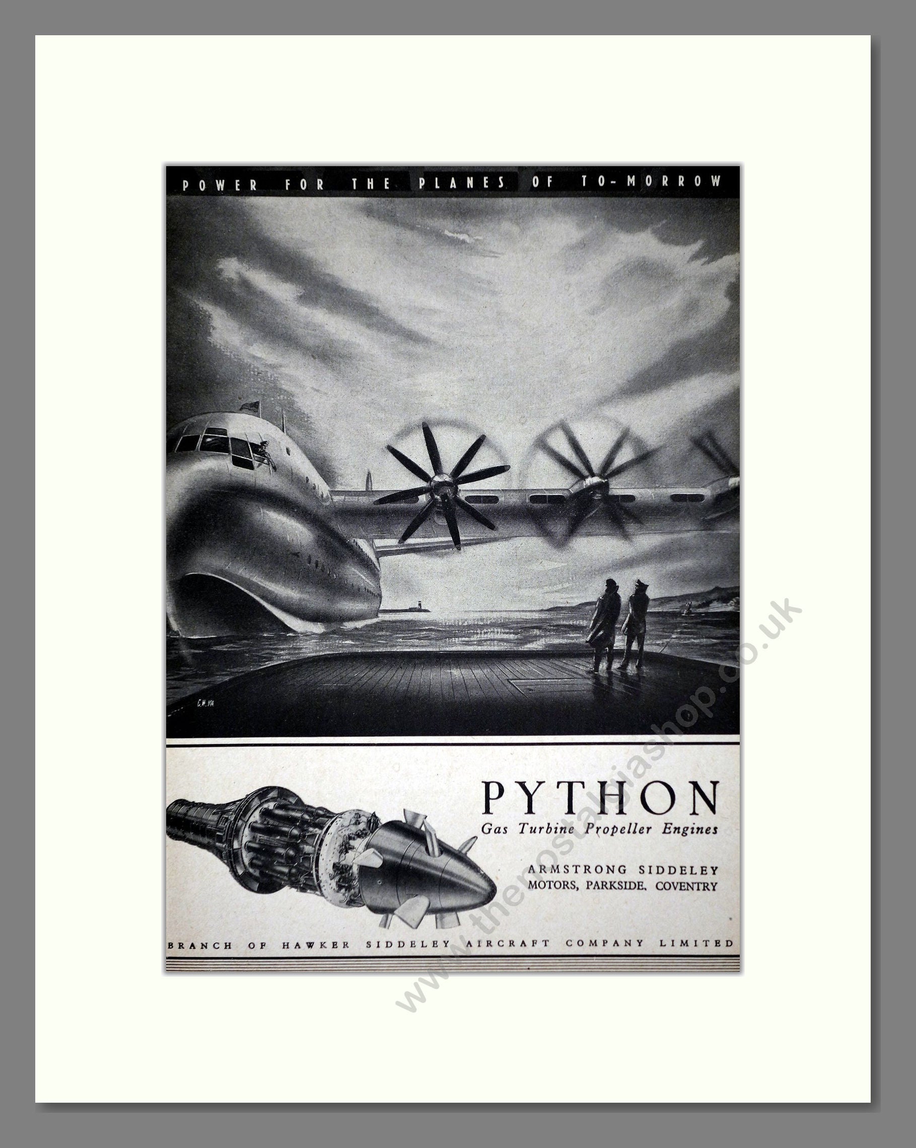 Armstrong Siddeley - Python Engine. Vintage Advert 1947 (ref AD62738)