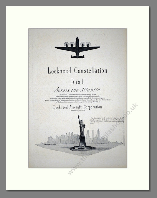 Lockheed - Constellation. Vintage Advert 1949 (ref AD62742)