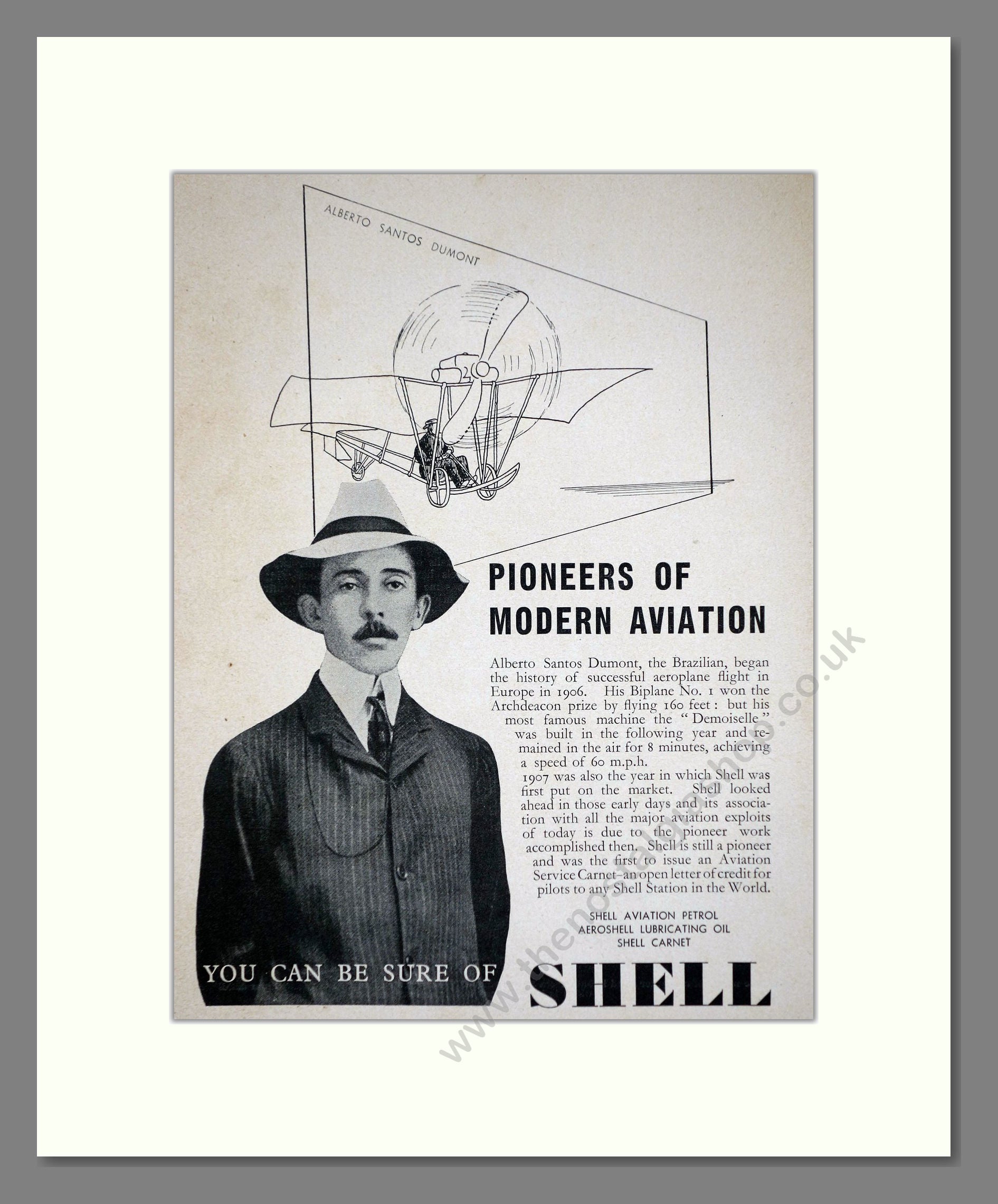 Shell - Aviation Petrol. Vintage Advert 1938 (ref AD62763)