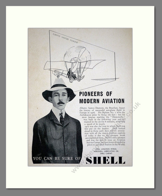 Shell - Aviation Petrol. Vintage Advert 1938 (ref AD62763)