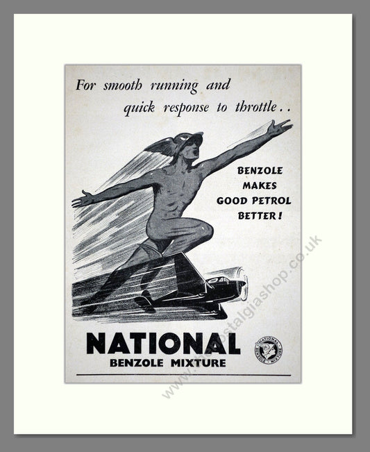 National Benzole Mixture - Petrol Additives. Vintage Advert 1938 (ref AD62764)