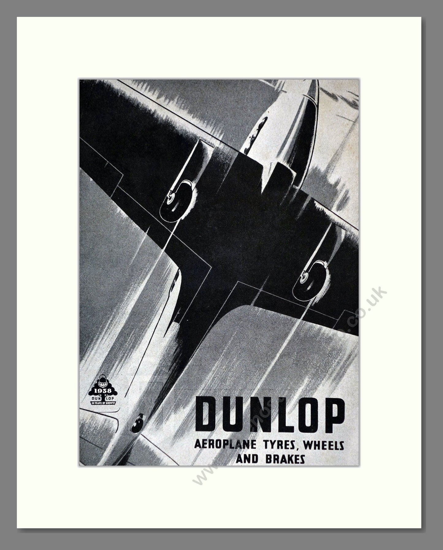 Dunlop - Tyres Wheels Brakes. Vintage Advert 1938 (ref AD62765)