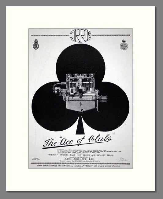 Cirrus - Ace Of Clubs. Vintage Advert 1927 (ref AD62770)