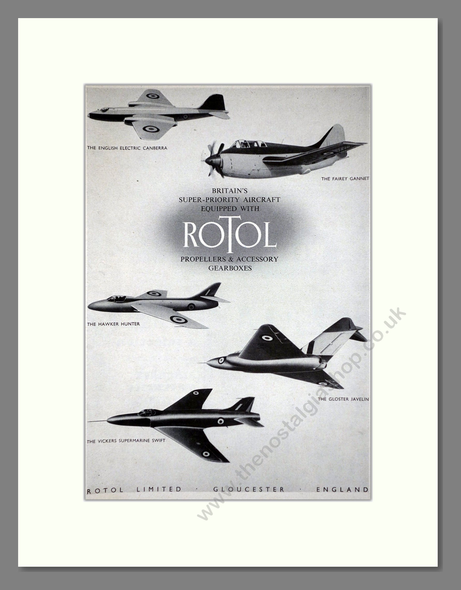 Rotol - Propellers Accessory Gearboxes. Vintage Advert 1952 (ref AD62780)