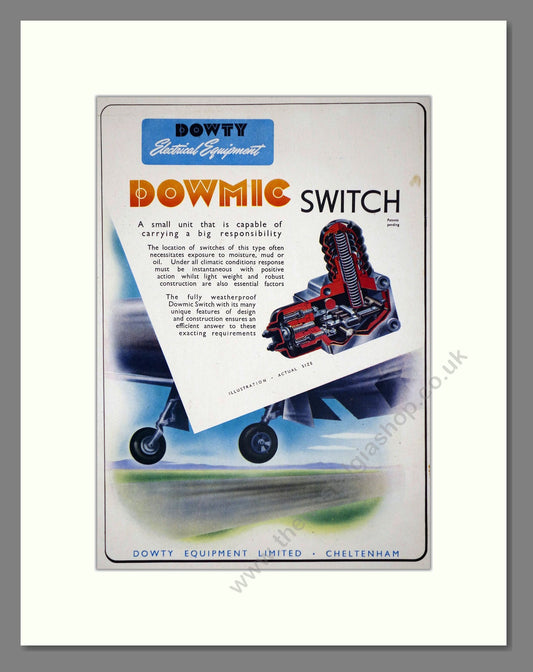 Dowty - Dowmic Switch. Vintage Advert 1952 (ref AD62785)