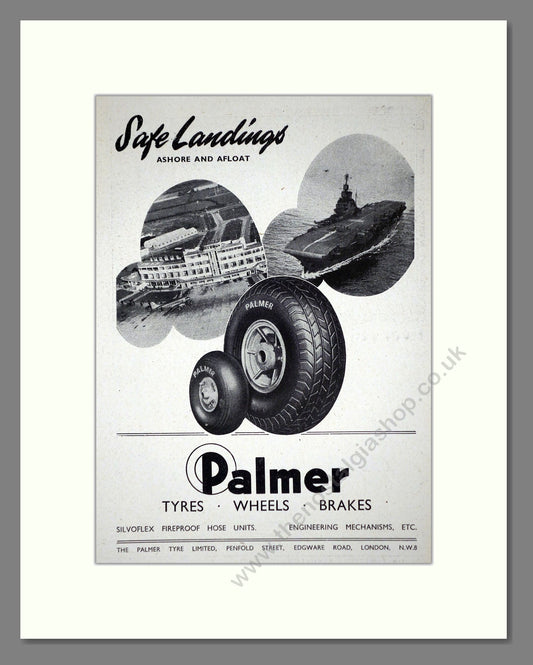 Palmer Tyres - Tyres Wheels Brakes. Vintage Advert 1949 (ref AD62790)