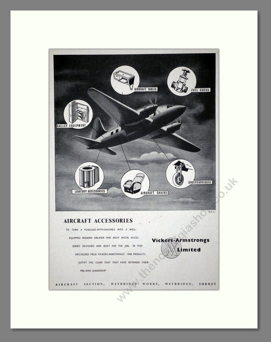 Vickers-Armstrong - Aircraft Accessories. Vintage Advert 1948 (ref AD62792)