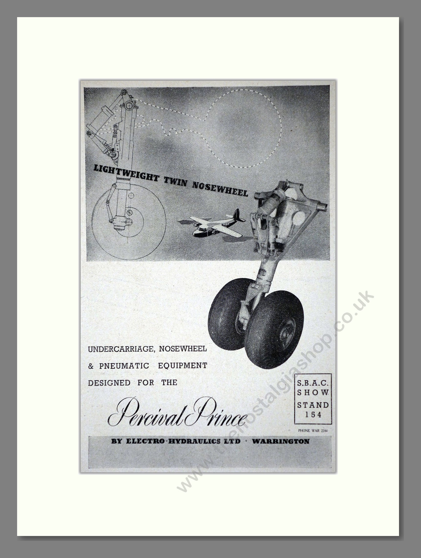 Percival Prince - Nosewheel. Vintage Advert 1948 (ref AD62799)