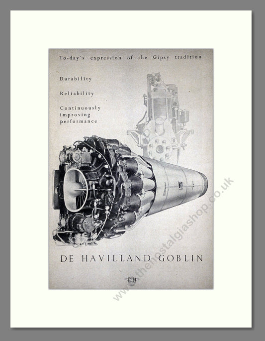De Havilland - Goblin. Vintage Advert 1949 (ref AD62803)
