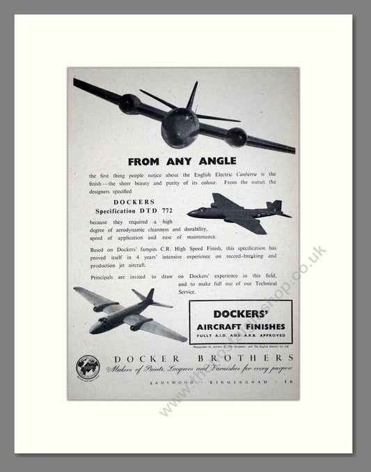 Docker Brothers - DTD772. Vintage Advert 1950 (ref AD62804)