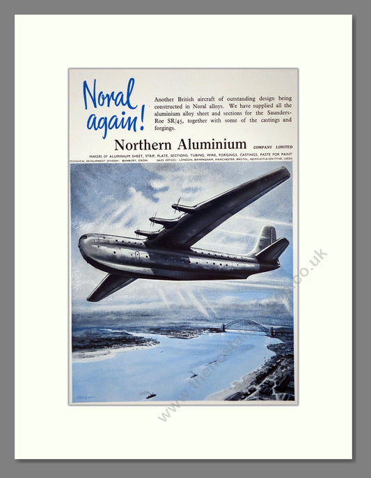 Northern Aluminium - Saunders Roe SR45. Vintage Advert 1949 (ref AD62808)